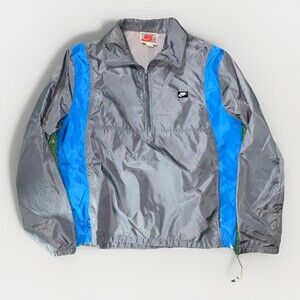 Vintage Nike Pullover Track Jacket 1980s Gray Tag Quarter Zip